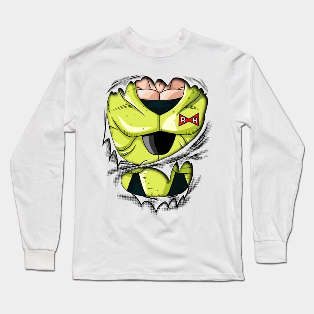 dragon ball android 16 Long Sleeve T-Shirt by GeekCastle